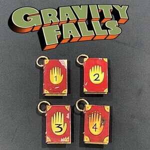 Gravity Falls Journals Keychains – Mini Replica Mystery Books (1, 2, 3 & 4)